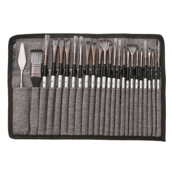 Silver-grey Rod Pen Curtain Oil Paint Brush Gouache Watercolor Paint Brush Hanzuva