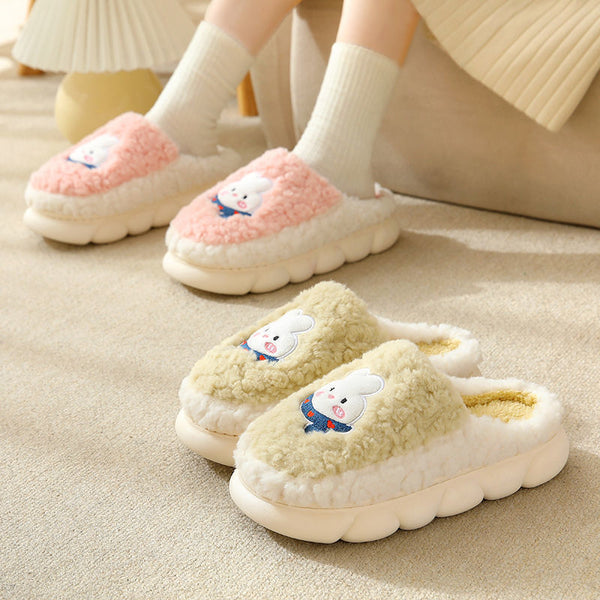 Thick Plush Cute Slippers Female Indoor Hanzuva