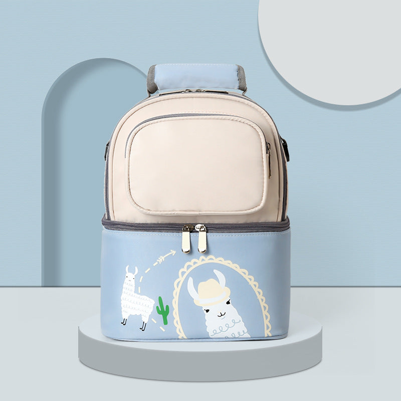 Double Layer Storage Thermal Bag Portable Baby Bottle Food Insulation Lunch Pouch Breast Milk Preservation Backpack Accessories Hanzuva
