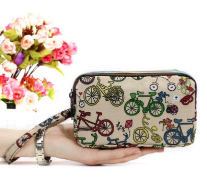 New portable female hand grasping bag three-layer zipper bag autumn long large screen mobile phone key ladies coin purse Hanzuva