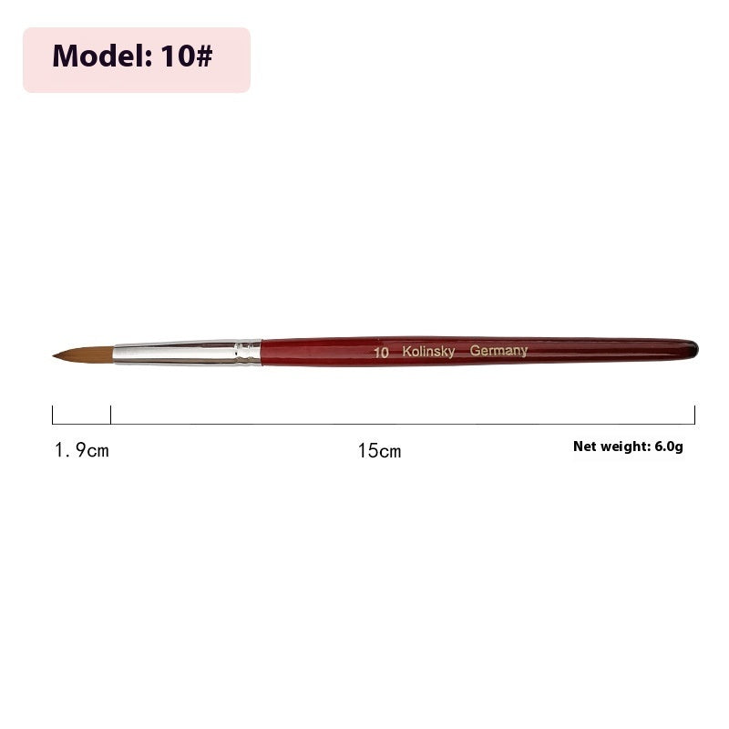 Nail Art Crystal Pen With A Round Tip Made Of Rosewood