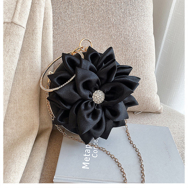 Evening Bag Flower Bag Wristlet Diamond Shoulder Messenger Bag Hanzuva