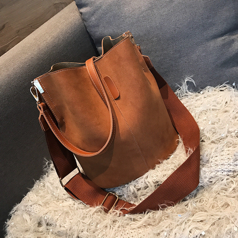 Scrub bucket bag shoulder bag Hanzuva