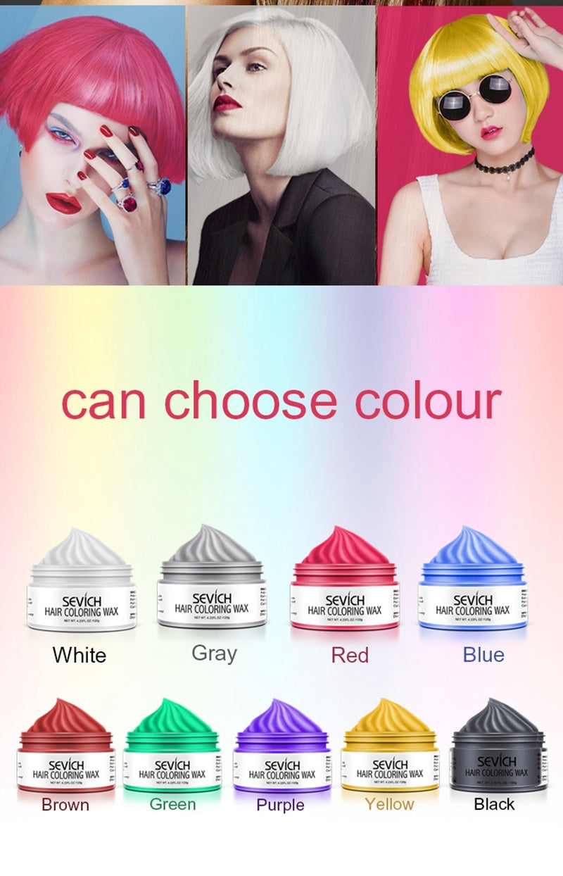 Disposable colored hair mud