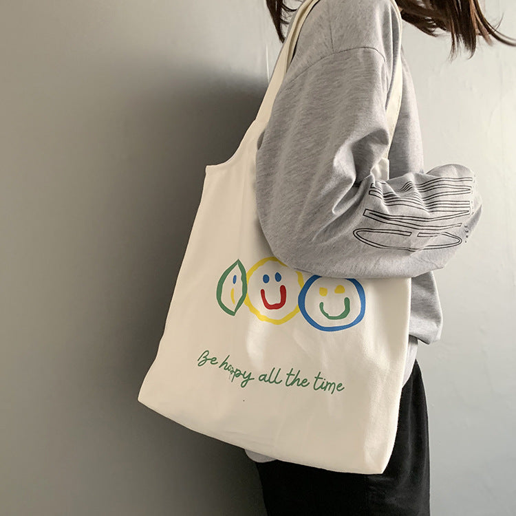 Hyuna Flower Canvas Bag with the Same Paragraph Hanzuva