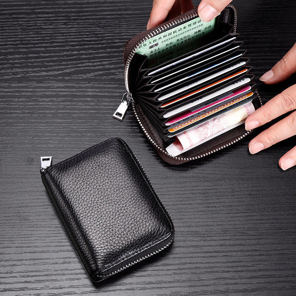 First layer leather organ card case Hanzuva