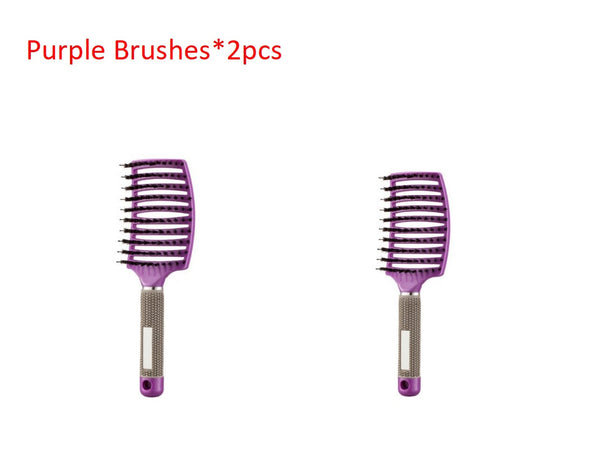 Hairbrush Anti Klit Brushy Haarborstel Women Detangler Hair Brush Bristle Nylon Scalp Massage Teaser Hair Brush Comb Hanzuva