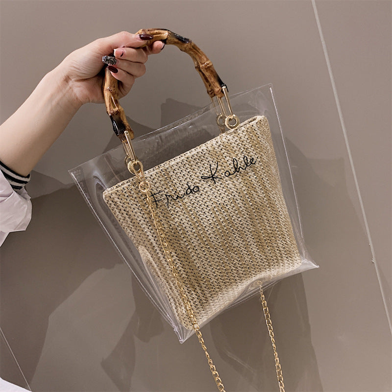 Transparent beach woven bag Hanzuva