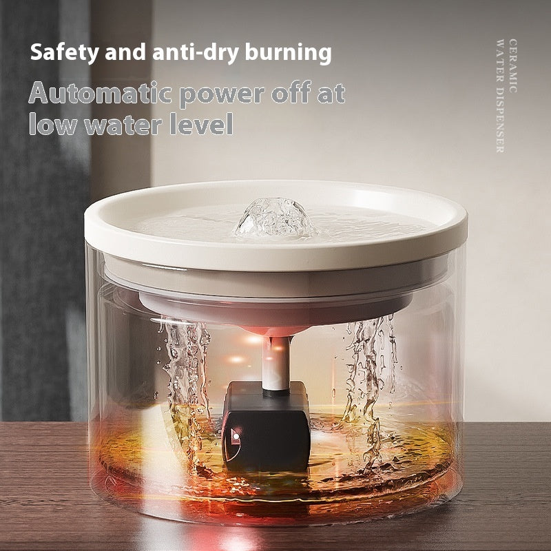 Cat Automatic Water Dispenser Flow Mute Circulating Filter Ceramic Water Feeder Pet Supplies