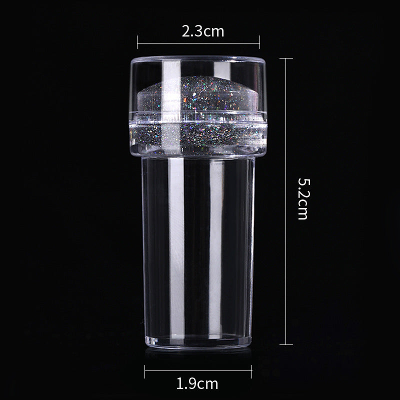 Nail Stamp Printed Transparent Colorful Handle Seal Magic Color Laser
