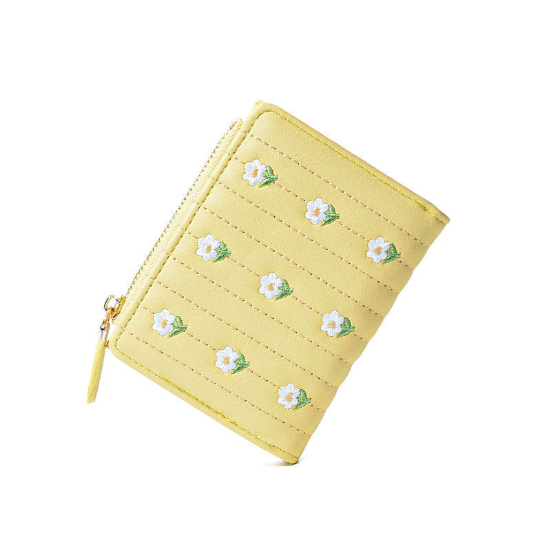 Cute Embroidered Women's Wallet Simple And Short Off