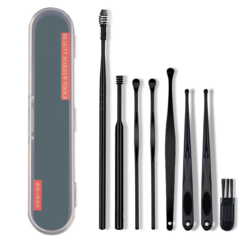 Stainless Steel 6-piece Set Earpick 360 Degree Spiral Cleaning Earwax Tool
