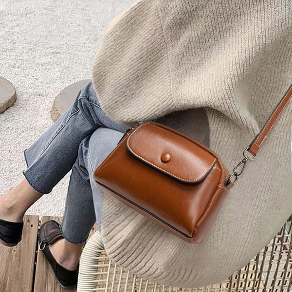 Foreign Trade Wholesale Bag For Women Summer Simplicity Shoulder Mini High-grade Cowhide Delivery Hanzuva
