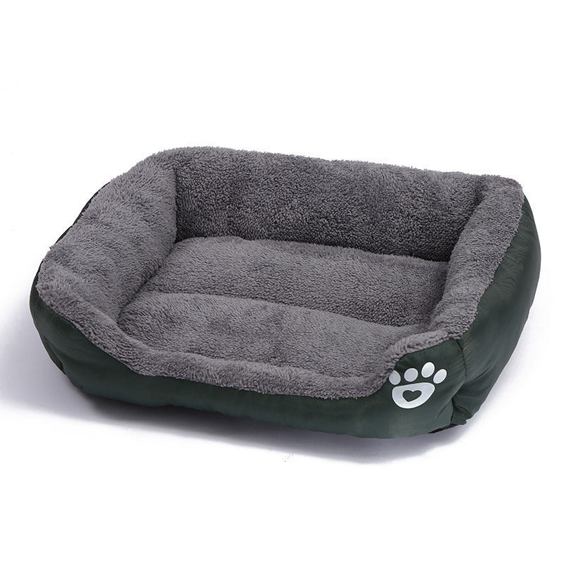 Dog Kennel Four Seasons Universal Footprint Cotton Wool Pet Kennel Candy Color Square Kennel Mats Universal Cross-Border Supply For Large, Medium And Small Dogs