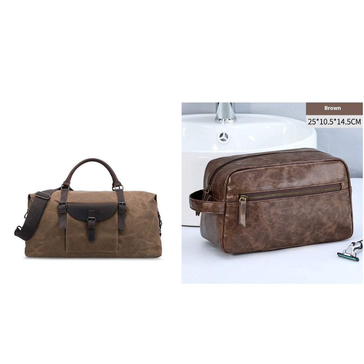 Horseskin Men's Waterproof Travel Folding Bag