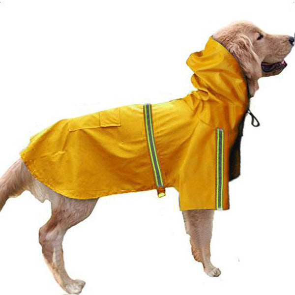 Spring and summer new dog raincoat waterproof cape dog reflective raincoat large dog raincoat Hanzuva