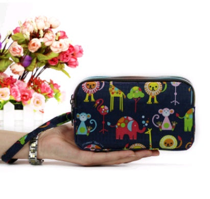 New portable female hand grasping bag three-layer zipper bag autumn long large screen mobile phone key ladies coin purse Hanzuva