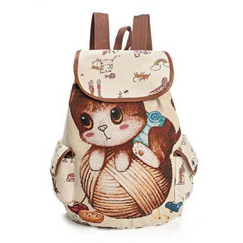 LOVELY CAT DRAWSTRING BACKPACK Hanzuva