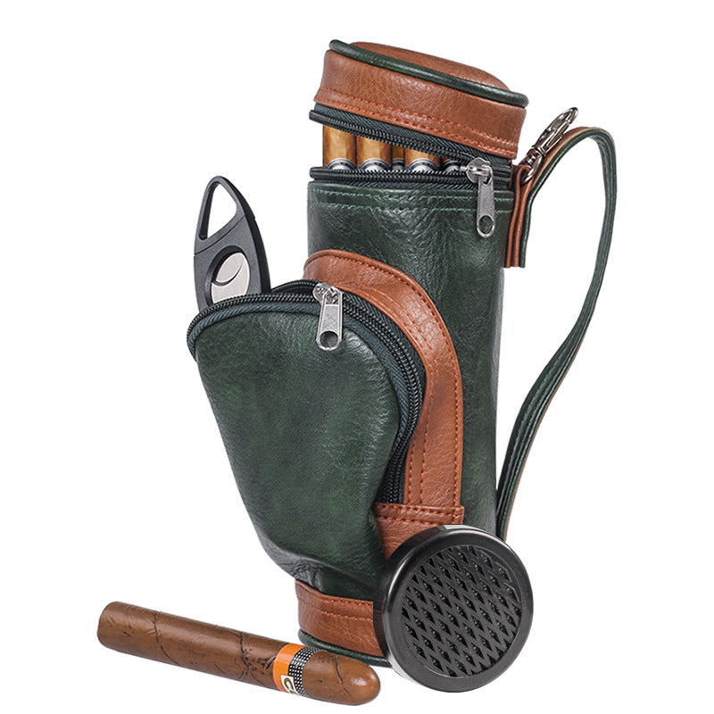 Portable Multifunctional PU Leather 8-Piece Cigar Storage Bag