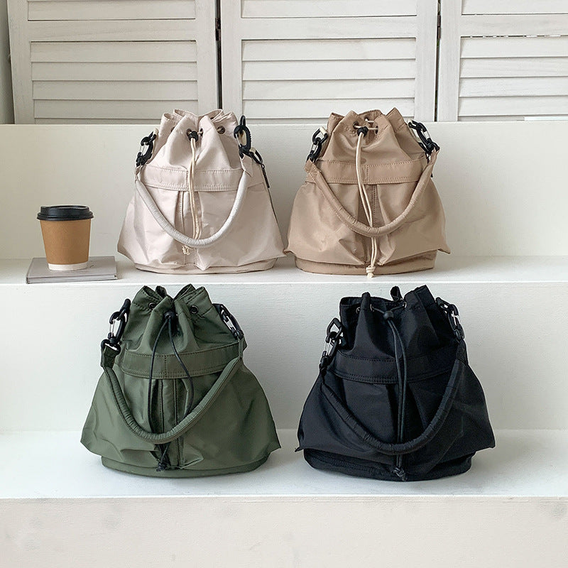 High-grade Portable Drawstring Shoulder Messenger Bag