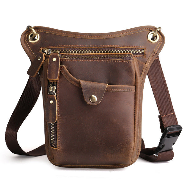 The new crazy horse leather satchel BAG BAG retro vintage leather leather purse bag man Hanzuva