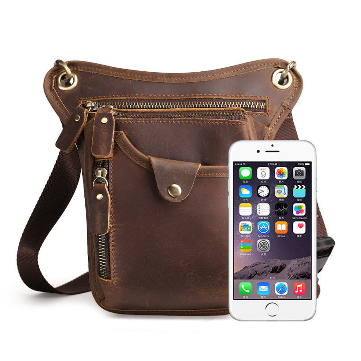 The new crazy horse leather satchel BAG BAG retro vintage leather leather purse bag man Hanzuva