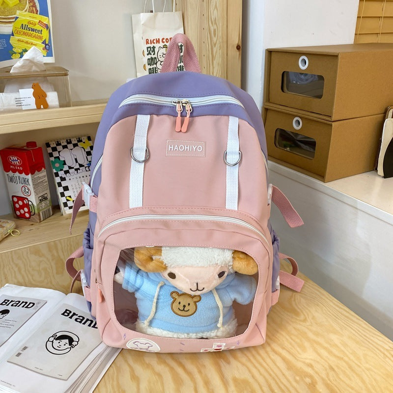 Candy Color Contrast Color Capacity Student Schoolbag