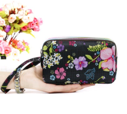 New portable female hand grasping bag three-layer zipper bag autumn long large screen mobile phone key ladies coin purse Hanzuva