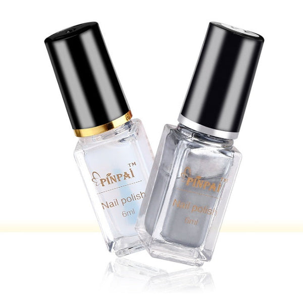 Mirror silver nail polish plating metal mirror silver oil 6ml environmental nail polish factory direct sales Hanzuva