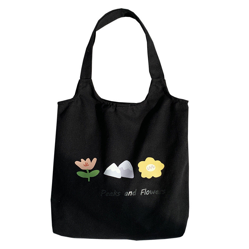 Hyuna Flower Canvas Bag with the Same Paragraph Hanzuva