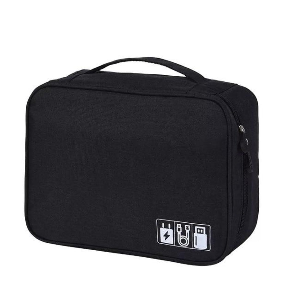 Electronic storage bag cationic polyester data cable storage bag Multi-function digital package Hanzuva
