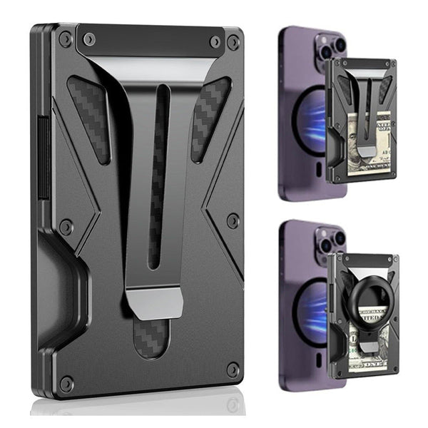 Tracker RFID Anti-theft Swiping Metal Wallet Hanzuva