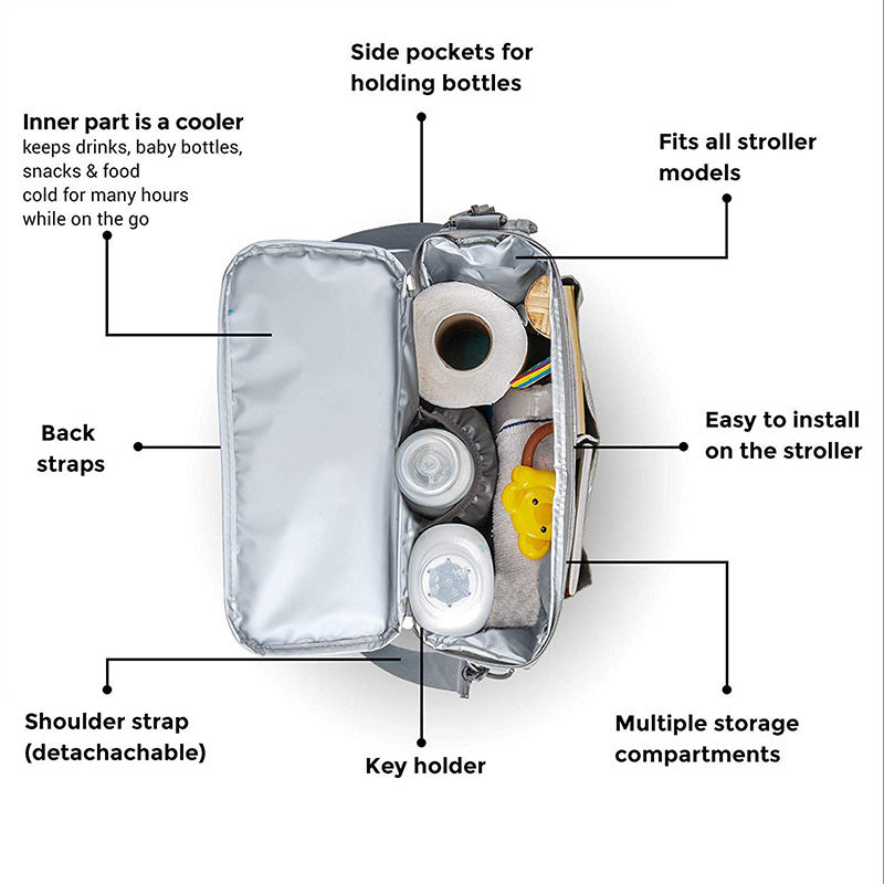 Double shoulder large capacity mommy bag Hanzuva