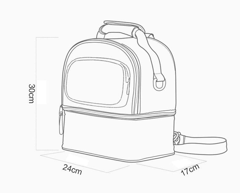 Double Layer Storage Thermal Bag Portable Baby Bottle Food Insulation Lunch Pouch Breast Milk Preservation Backpack Accessories Hanzuva