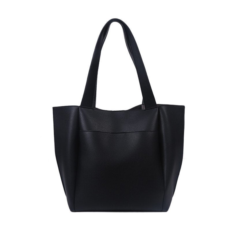 Feminine Commuter Large Soft Leather Shoulder Bag Hanzuva