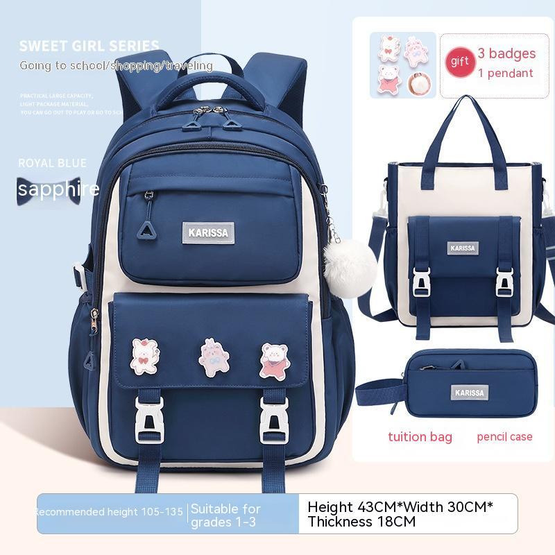 Girls' Waterproof Backpack Wear-resistant Large Capacity