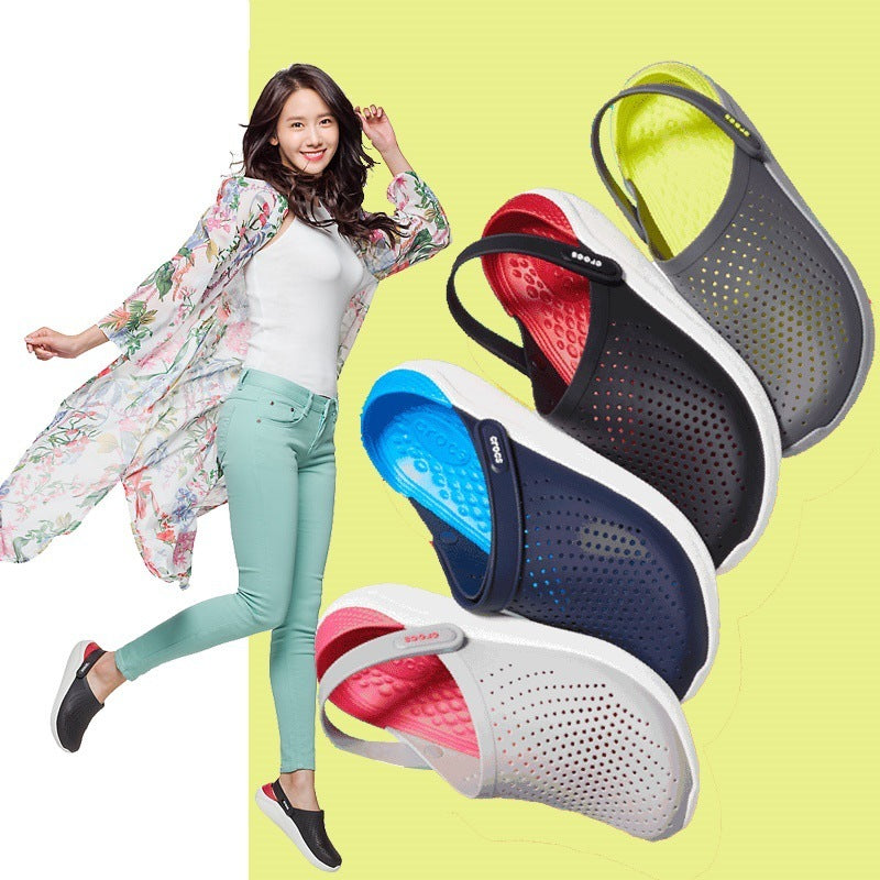 Men's and women's hole shoes, large size beach shoes