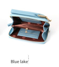 Fashion Lychee Pattern Solid Color Diagonal Shoulder Bag Hanzuva