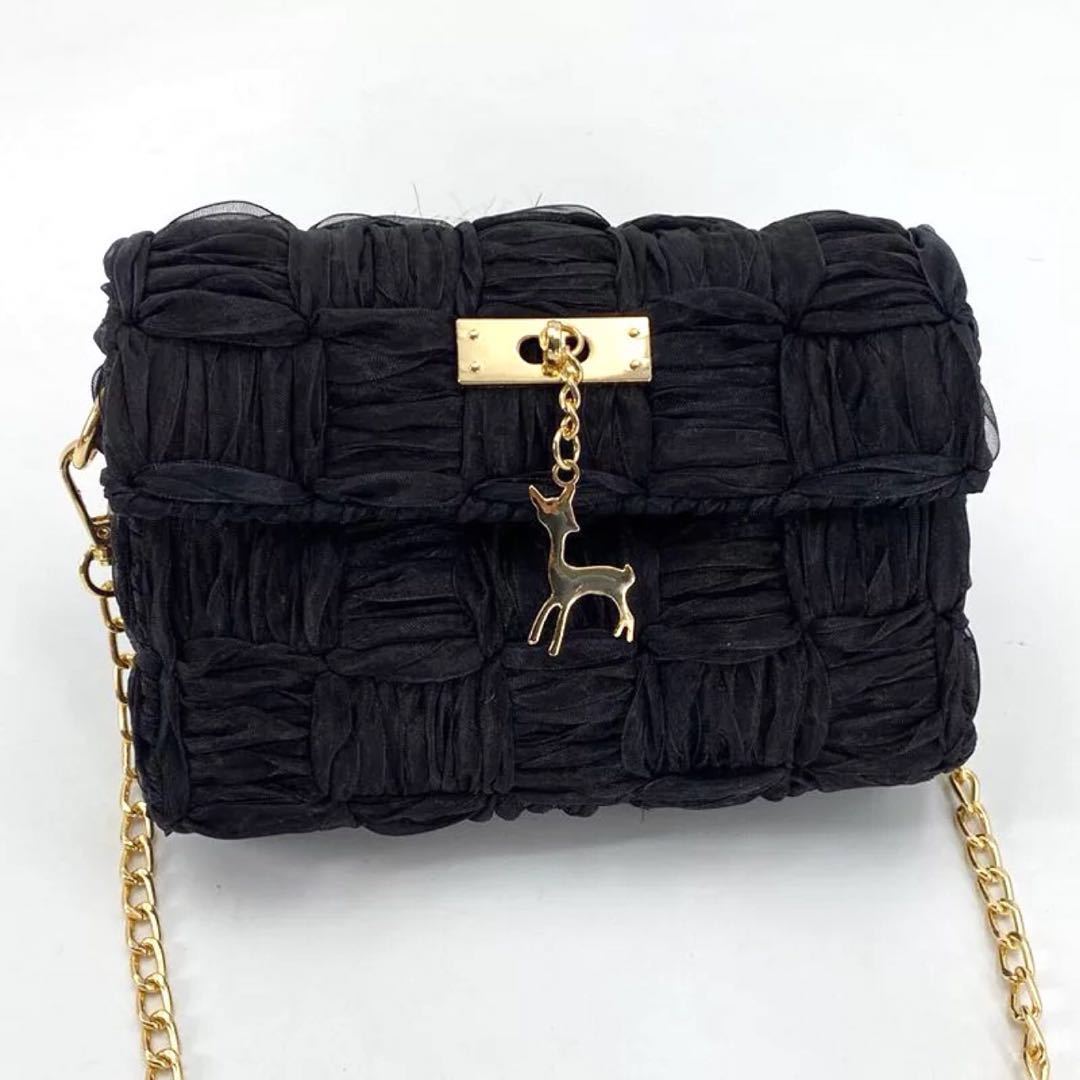Ribbon gauze hand-woven chain bag Hanzuva