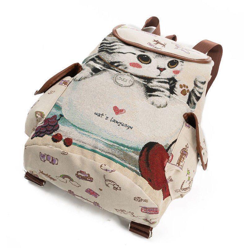 LOVELY CAT DRAWSTRING BACKPACK Hanzuva