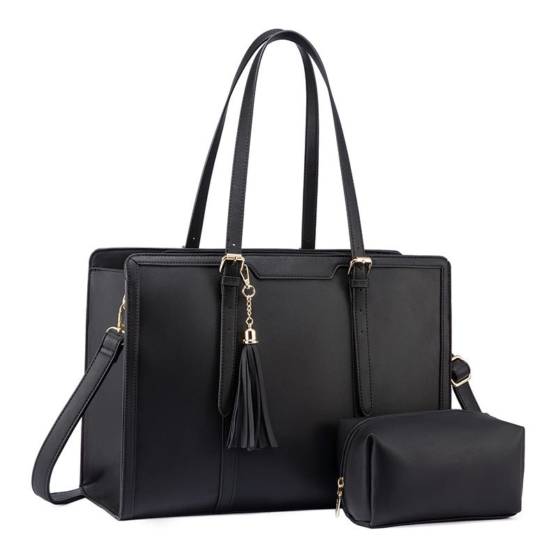 Women's Computer Shoulder Bag Leather Laptop Bag