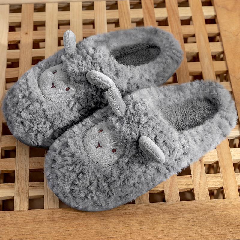 Household Anti-skid Plush Warm Cartoon Slippers Hanzuva