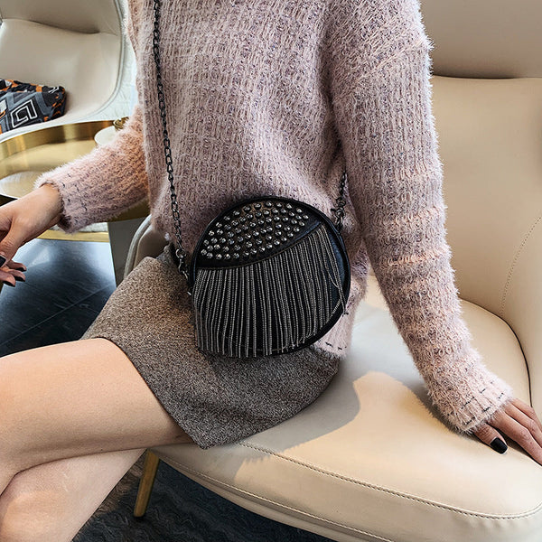 Tassel Bunches Chain Crossbody Shoulder Bag Hanzuva