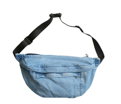 Denim large-capacity belt bag