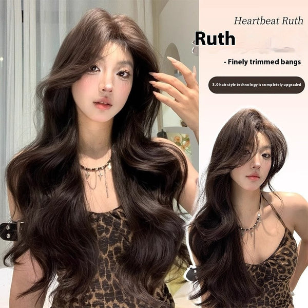 Female Full Head Daily Internet Celebrity Long Curly Wig Hanzuva