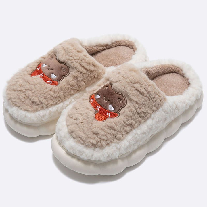 Thick Plush Cute Slippers Female Indoor Hanzuva