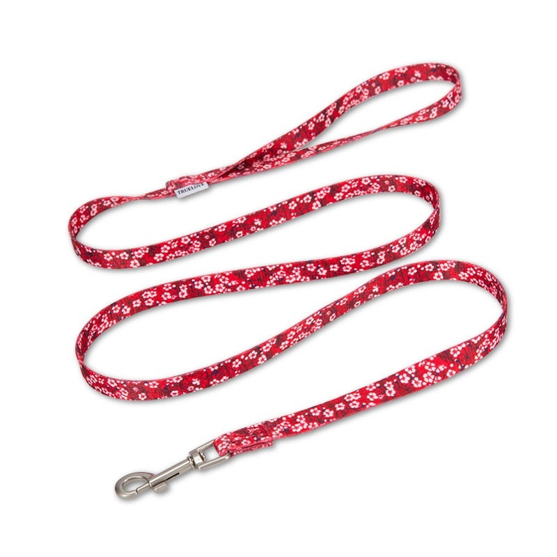 Pet Cat And Dog Floral Hand Holding Rope Pull-resistant