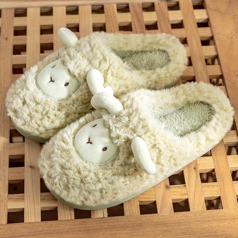 Household Anti-skid Plush Warm Cartoon Slippers Hanzuva