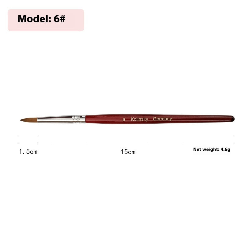 Nail Art Crystal Pen With A Round Tip Made Of Rosewood