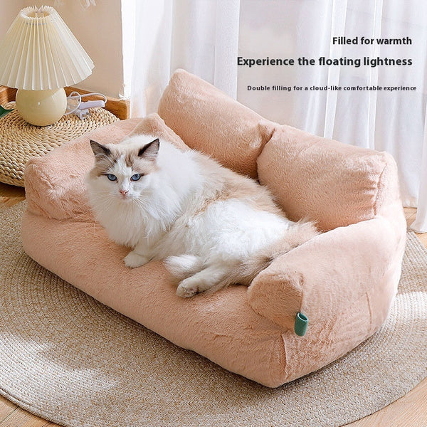 Winter Cat Nest Warm Sofa Plush Hanzuva